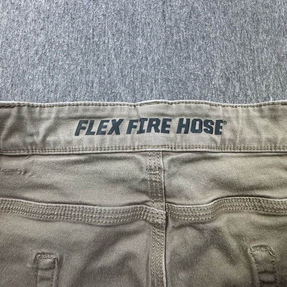Duluth Trading Flex Fire Hose Relaxed Fit Pants Size 48x30 Beige Canvas Pants - Picture 6 of 16